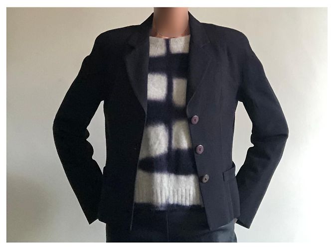 Autre Marque Giacca in seta Vica Seta blu navy - vista 2