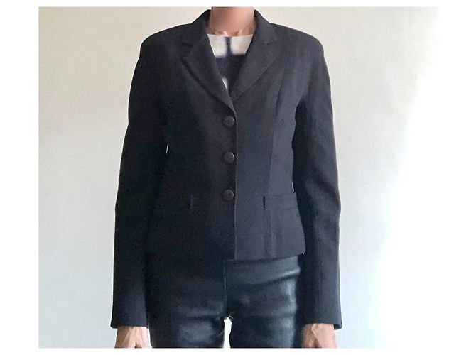 Autre Marque Giacca in seta Vica Seta blu navy - vista 4