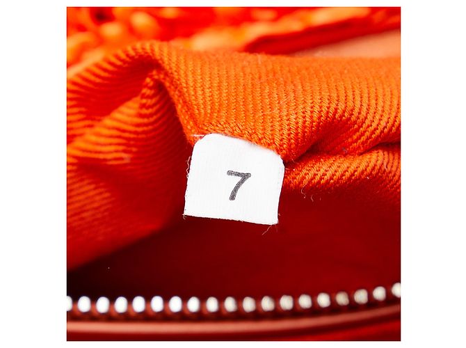 Orangefarbene Prada-Raffia-Tasche - Ansicht 10