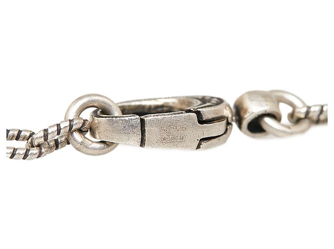 Collana con pendente a croce G quadrata in argento Gucci - vista 2