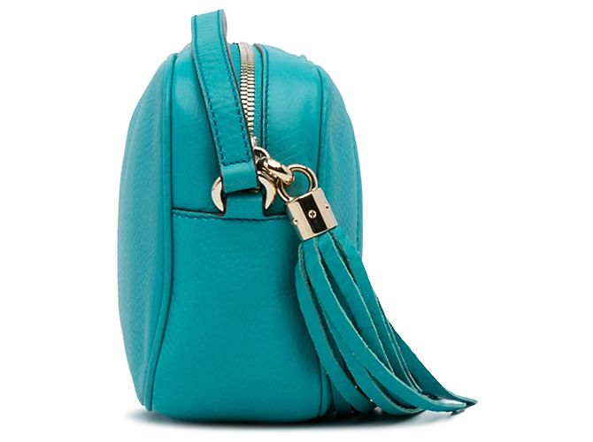 Borsa a tracolla Gucci Soho Disco piccola blu Turchese - vista 3