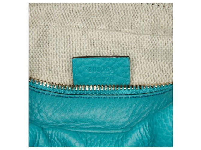 Borsa a tracolla Gucci Soho Disco piccola blu Turchese - vista 8