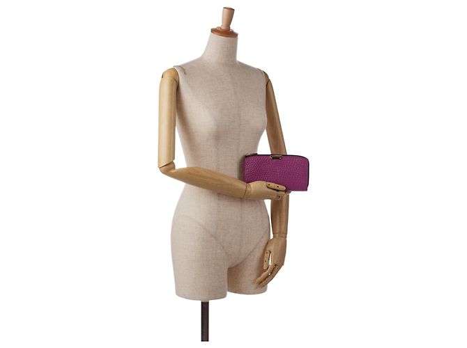 Cartera larga de cuero morado Madison de Burberry Púrpura - Ansicht 10