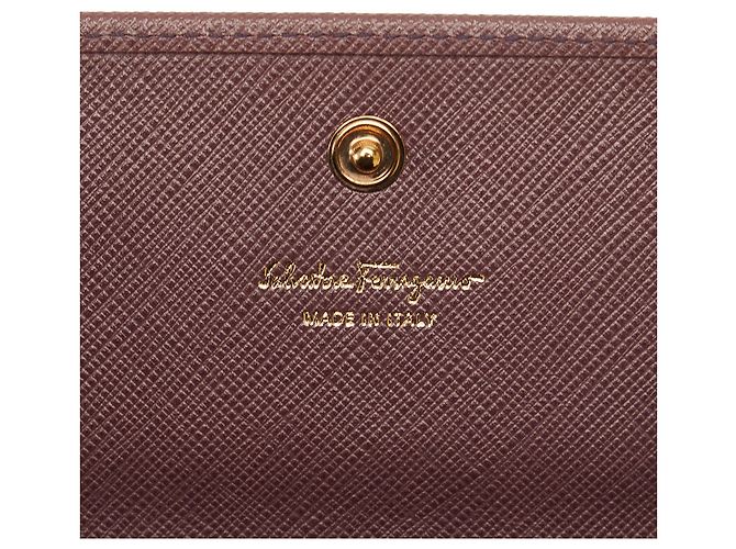 Salvatore Ferragamo Cartera larga de cuero Gancini morado de Ferragamo Púrpura - vista 7