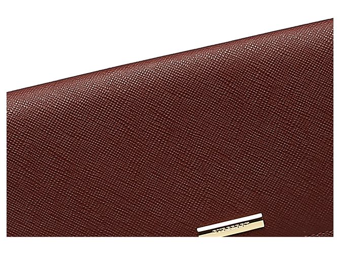 Cartera larga de cuero rojo de Burberry Roja - vista 10