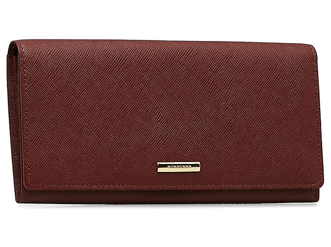 Cartera larga de cuero rojo de Burberry Roja - vista 2
