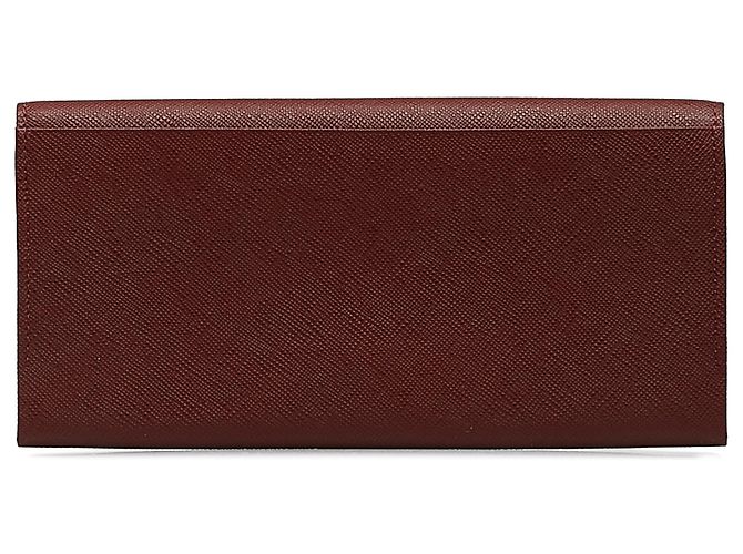 Cartera larga de cuero rojo de Burberry Roja - vista 3