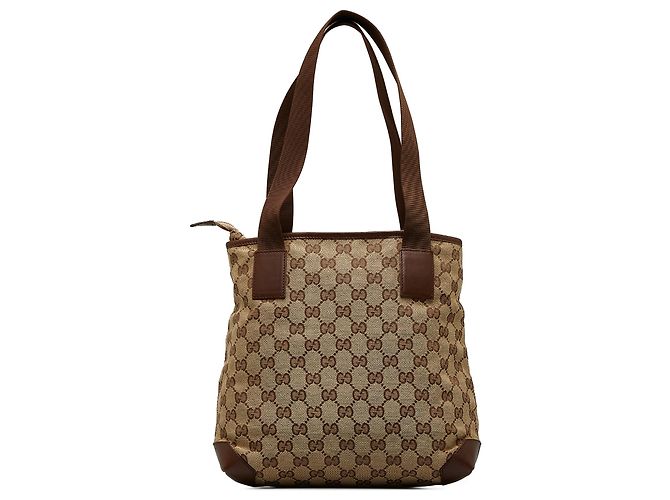 Gucci Brown GG Canvas Handbag Marrone Beige - vista 3