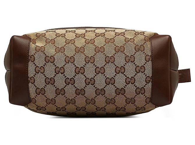Gucci Brown GG Canvas Handbag Marrone Beige - vista 4