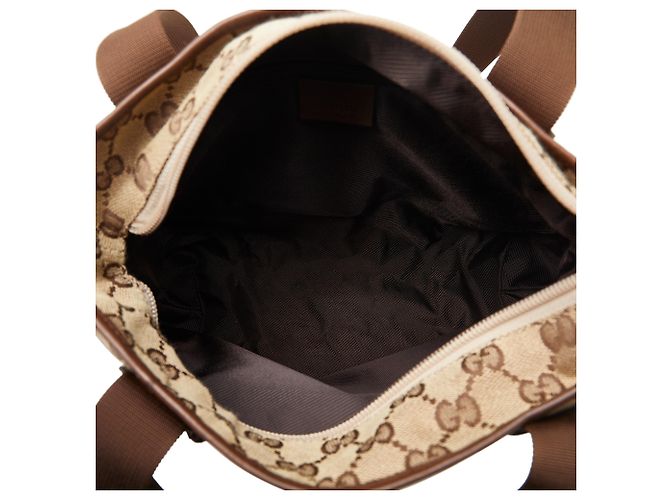 Gucci Brown GG Canvas Handbag Marrone Beige - vista 5