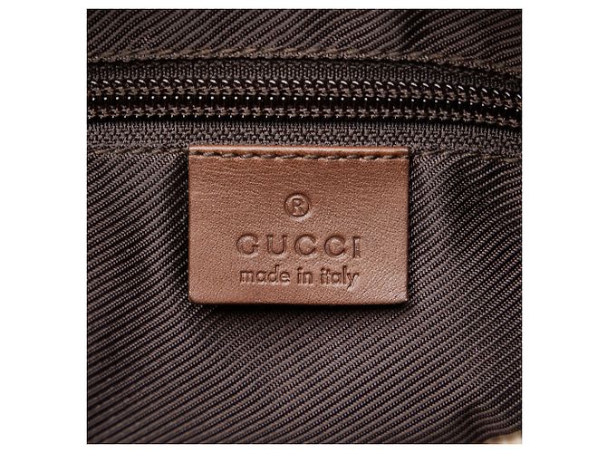 Gucci Brown GG Canvas Handbag Marrone Beige - vista 6