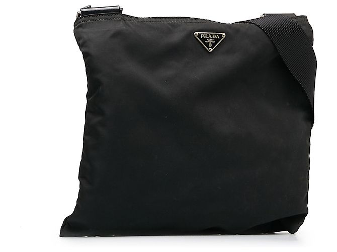 Borsa a tracolla Prada in tessuto nero - vista 2