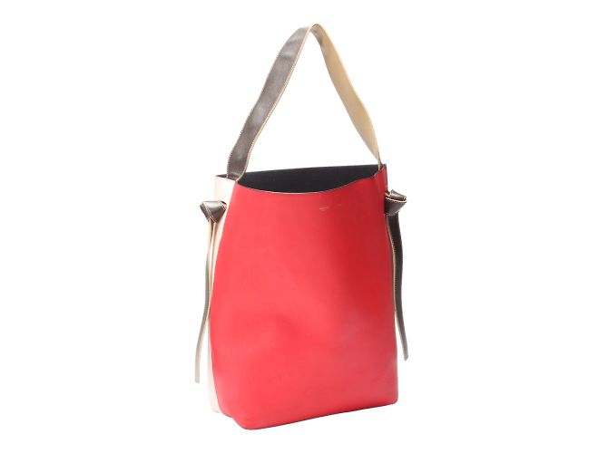 Céline Cabas intrecciate in pelle - vista 2