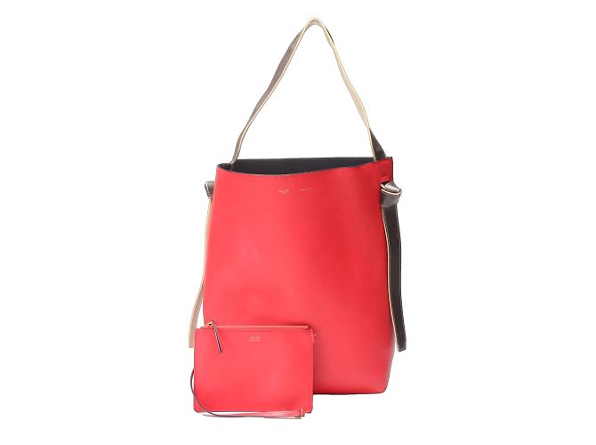 Céline Cabas intrecciate in pelle - vista 6