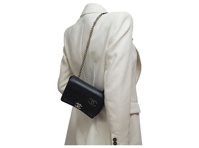 Classique Sac CHANEL en Cuir Bleu - 101611 - vue 14