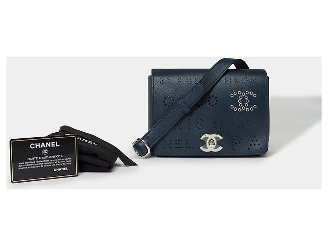 Classique Sac CHANEL en Cuir Bleu - 101611 - vue 2