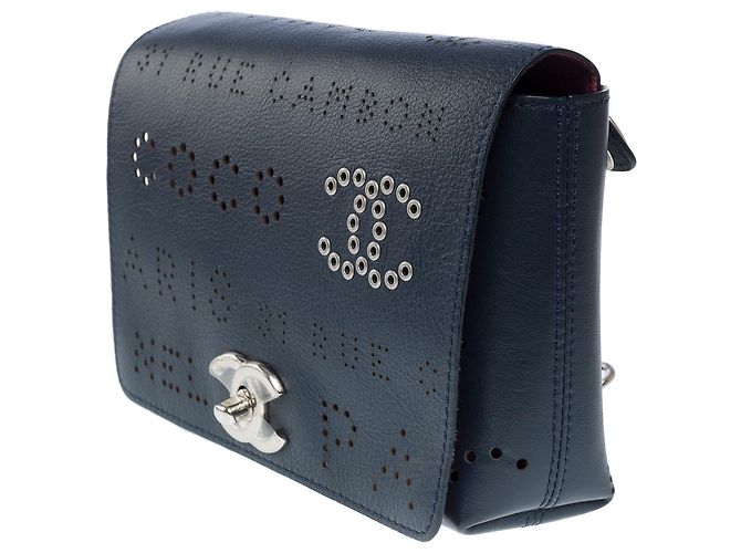 Classique Sac CHANEL en Cuir Bleu - 101611 - vue 5
