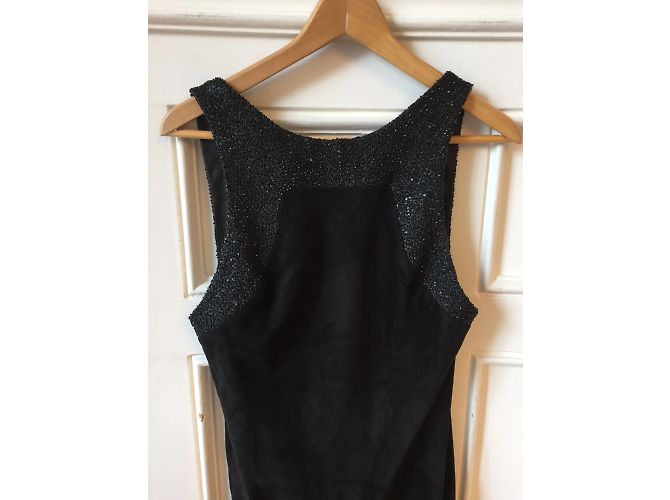 LOEWE Kleider T.FR 38 Wildleder Schwarz - Ansicht 2