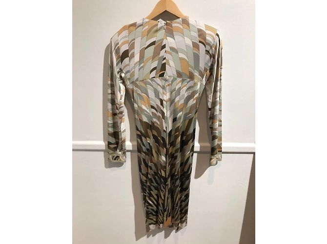 LEONARD Kleid T.FR 40 Seide Beige - Ansicht 5