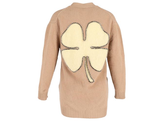 Autre Marque N21 Clover-Cardigan aus hellbrauner Baumwolle - Ansicht 3
