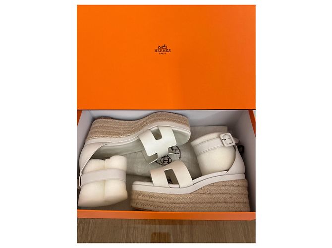 Hermès Espadrilles Eggshell - view 8