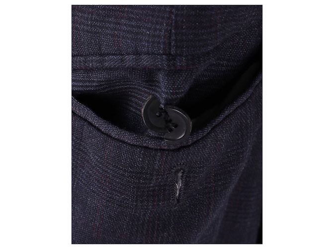 Isabel Marant Etoile-Hose mit Bindegürtel aus marineblauer Wolle - Ansicht 6