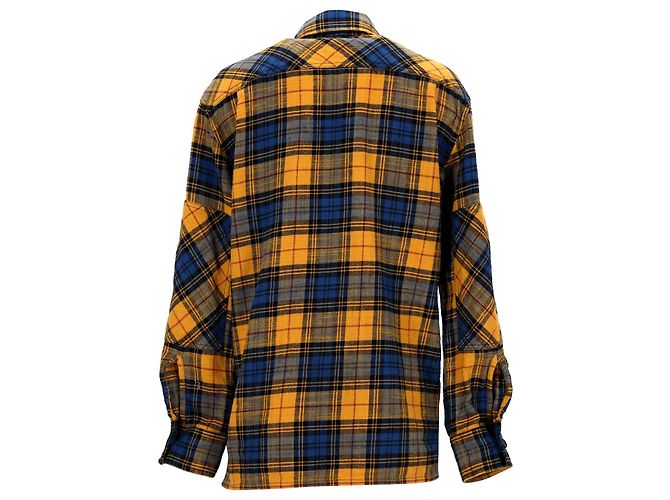 Camicia a quadri Acne Studios in flanella di cotone multicolor Stampa python - vista 3