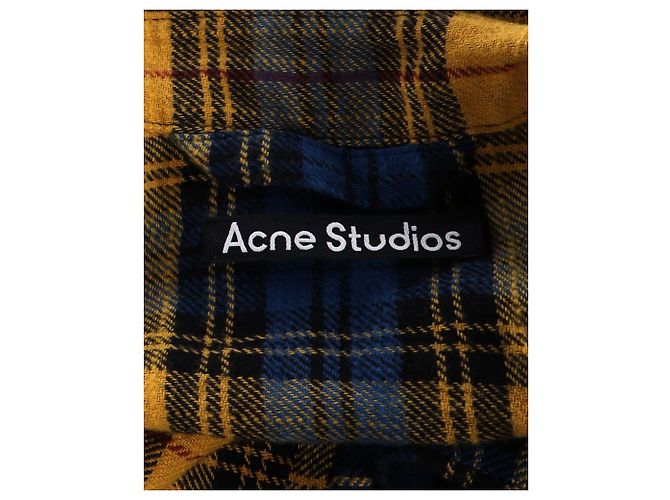 Camicia a quadri Acne Studios in flanella di cotone multicolor Stampa python - vista 4