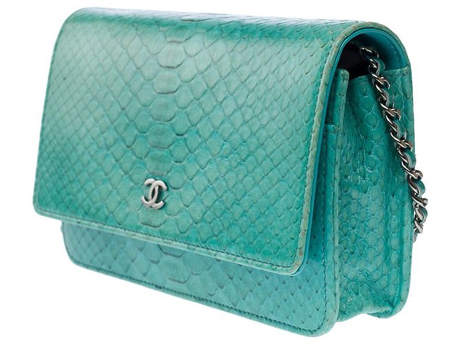 CHANEL Wallet on Chain-Tasche in blauem Pythonleder - 101610 - Ansicht 5