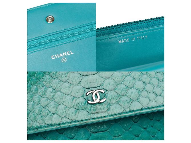CHANEL Wallet on Chain-Tasche in blauem Pythonleder - 101610 - Ansicht 7