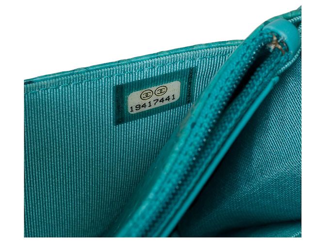 CHANEL Wallet on Chain-Tasche in blauem Pythonleder - 101610 - Ansicht 8