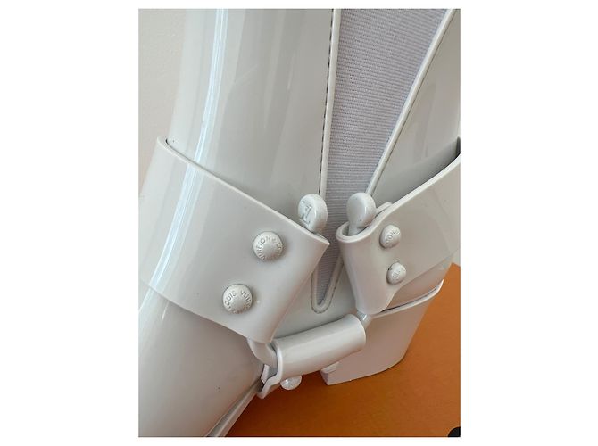 Stivaletti Louis Vuitton in gomma bianca Taglia 37 Bianco - vista 6