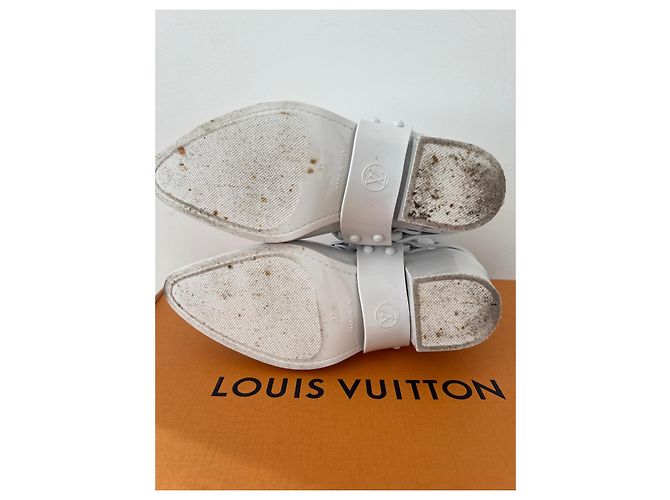 Stivaletti Louis Vuitton in gomma bianca Taglia 37 Bianco - vista 9