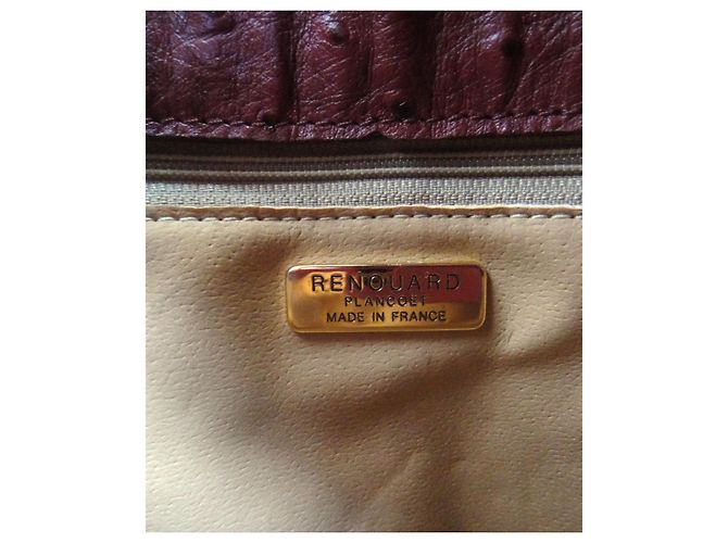 Autre Marque Borsa Renouard in pelle di struzzo Rosso - vista 4
