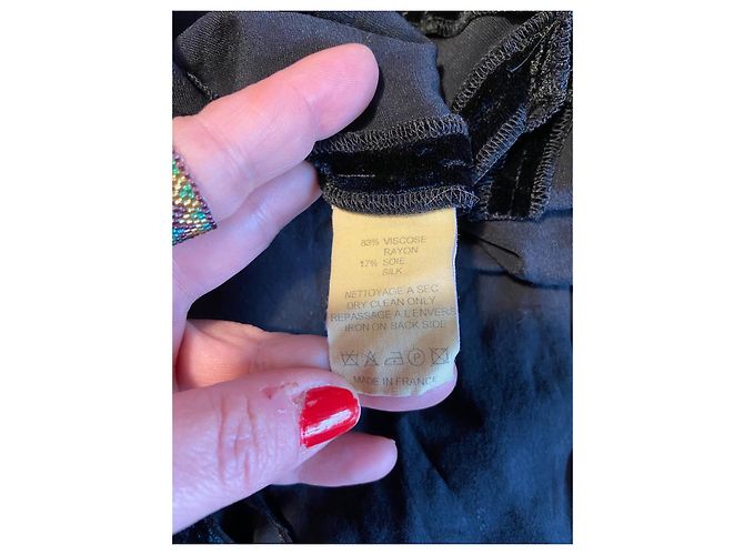 Vanessa Bruno Kleid aus schwarzem Samt - Ansicht 9
