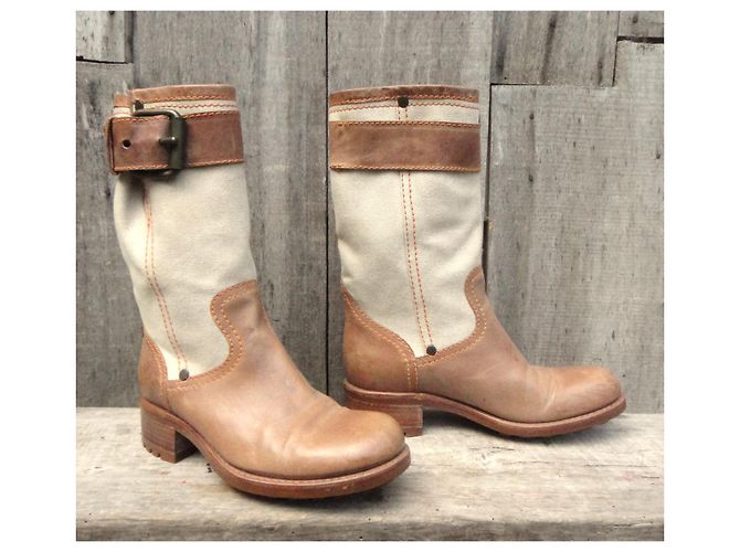 Botas Free Lance p 39 Castaño Beige - vista 2
