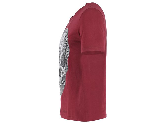 Camiseta con estampado de calavera de Alexander McQueen en algodón burdeos Roja - vista 2
