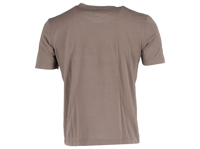 T-shirt Louis Vuitton con dettagli a righe in cotone marrone - vista 3
