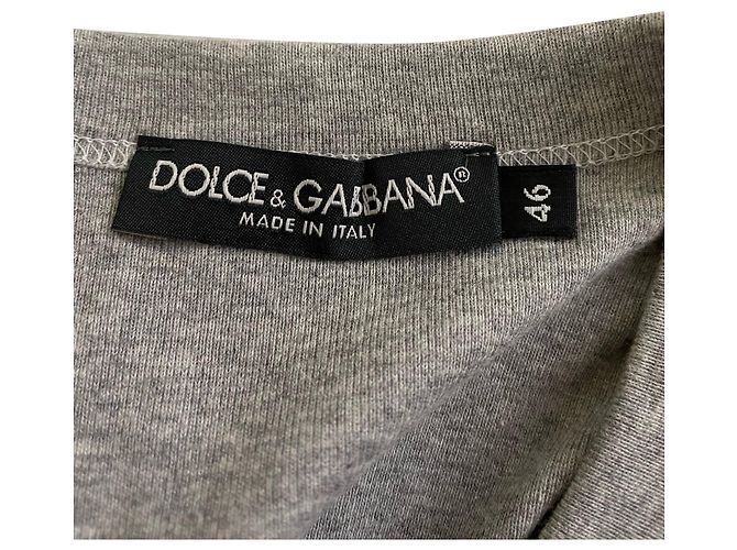 Camiseta Dolce & Gabbana Ski Badge em algodão cinza Marrom - vista 2