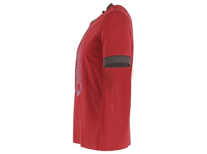 T-shirt Louis Vuitton Logo Bagagli in cotone rosso - vista 2