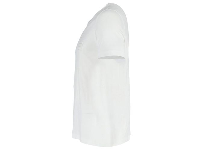 Camiseta Versace Logo Crewneck em algodão branco - vista 2