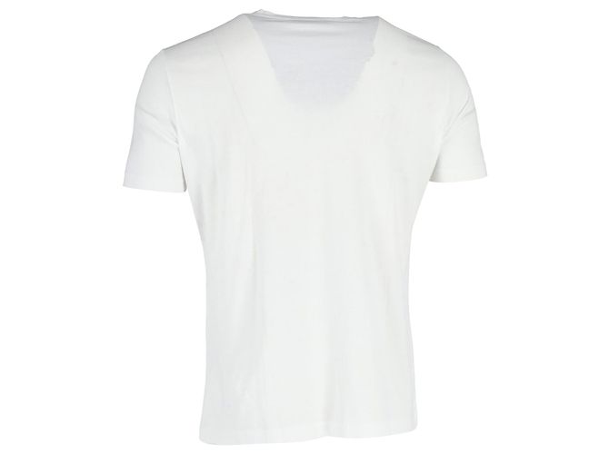 Camiseta Versace Logo Crewneck em algodão branco - vista 3