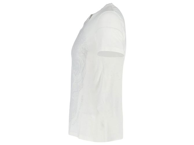 Camiseta con estampado de calavera de Alexander McQueen en algodón blanco - vista 2