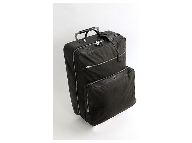 Trolley Hermès in pelle nera Nero - vista 6