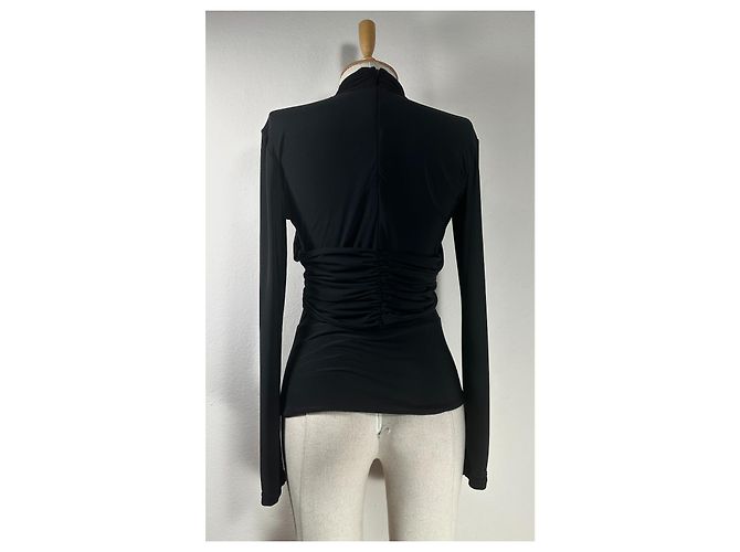 Top drapeado Resly de punto elástico Isabel Marant negro - vista 6