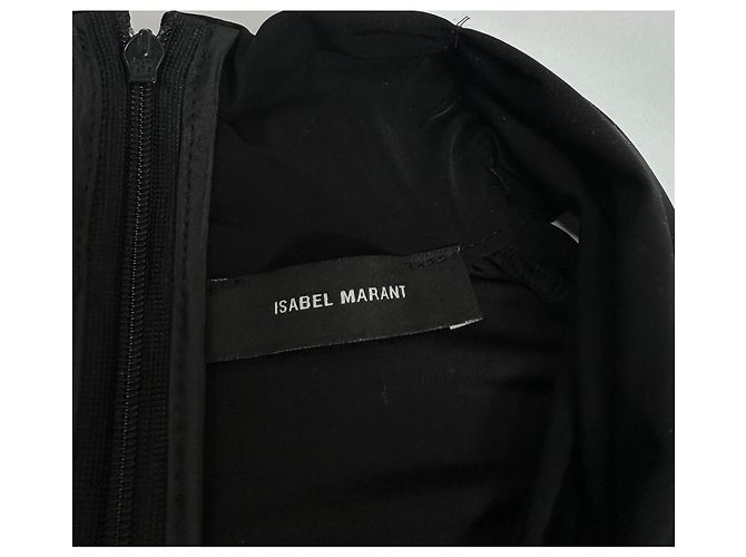 Top drapeado Resly de punto elástico Isabel Marant negro - vista 7