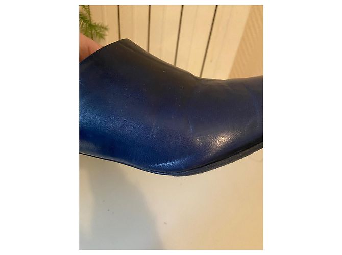 Mules Marni in pelle blu navy - vista 11