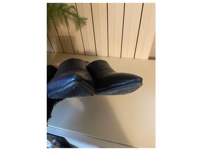 Mules Marni in pelle blu navy - vista 7