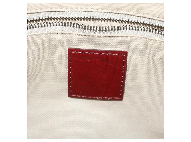 BURBERRY Nova Check Einkaufstasche PVC Leder Rot Auth hk959 - Ansicht 18