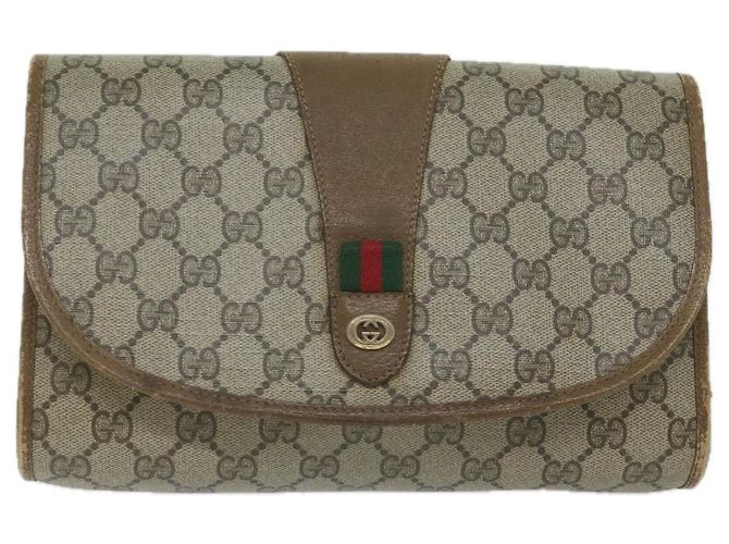 Pochette GUCCI GG Supreme Web Sherry Line Beige Rosso 89 01 030 Aut5314 - vista 13